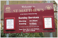 church signs Surrey
